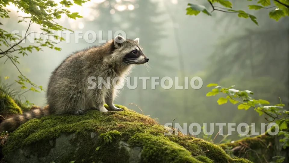 Curious Spirit of the Common Raccoon (Procyon lotor)