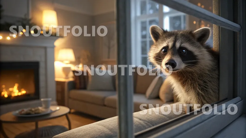 Cheerful Charm of the Common Raccoon (Procyon lotor)