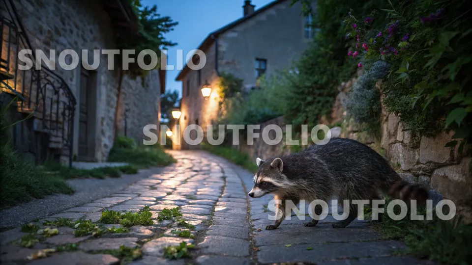 Charming Whiff of the Common Raccoon (Procyon lotor)