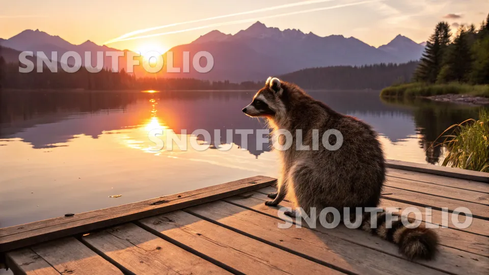 Bold Flare of the Common Raccoon (Procyon lotor)