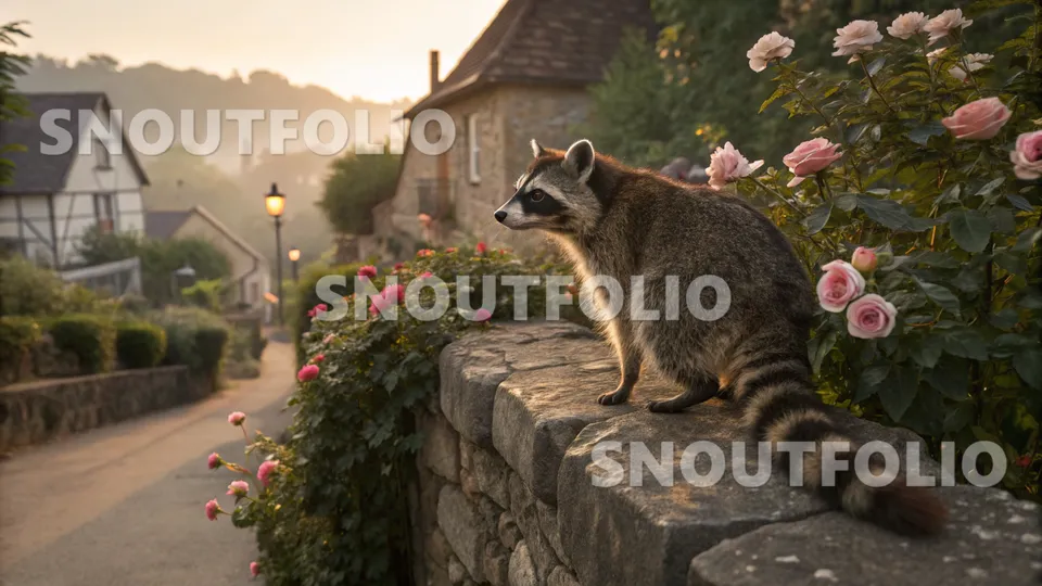 Elegant Whimsy of the Common Raccoon (Procyon lotor)