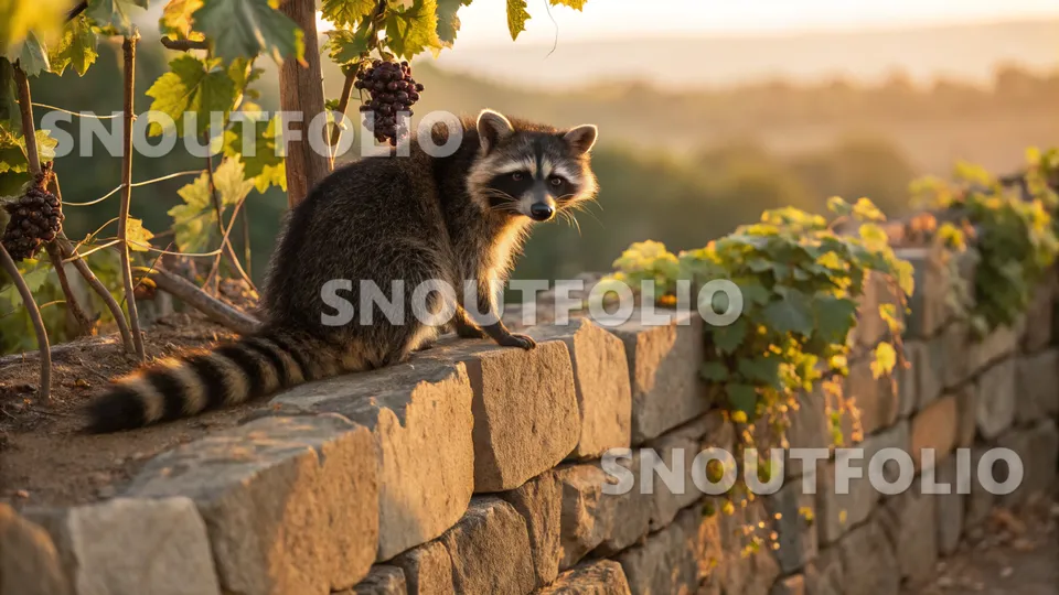 Lively Whimsy of the Common Raccoon (Procyon lotor)