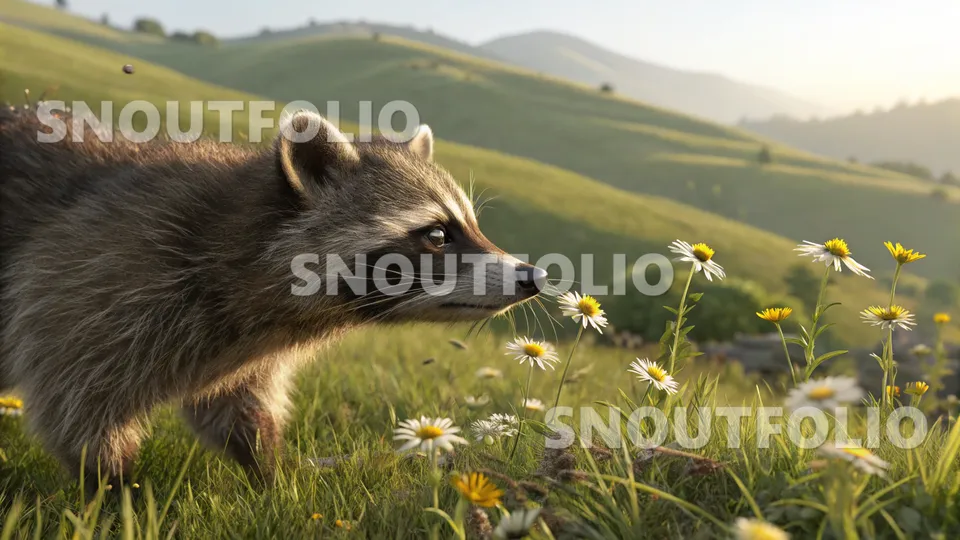Silent Journey of the Common Raccoon (Procyon lotor)