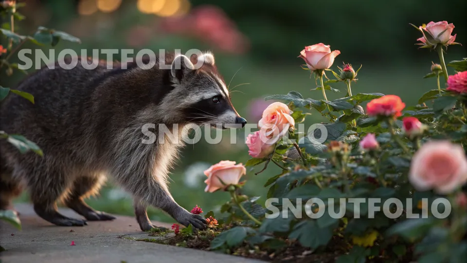 Majestic Pose of the Common Raccoon (Procyon lotor)