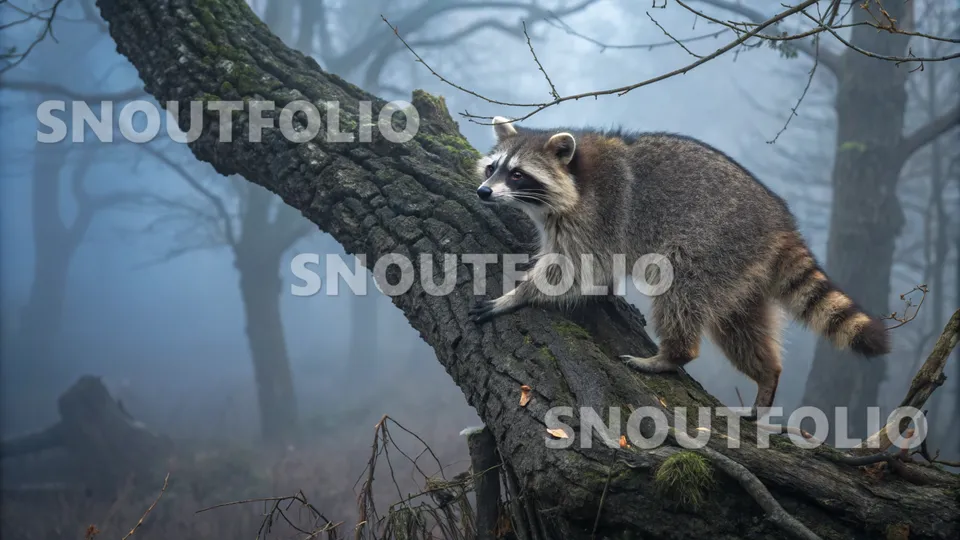 Serene Whimsy of the Common Raccoon (Procyon lotor)