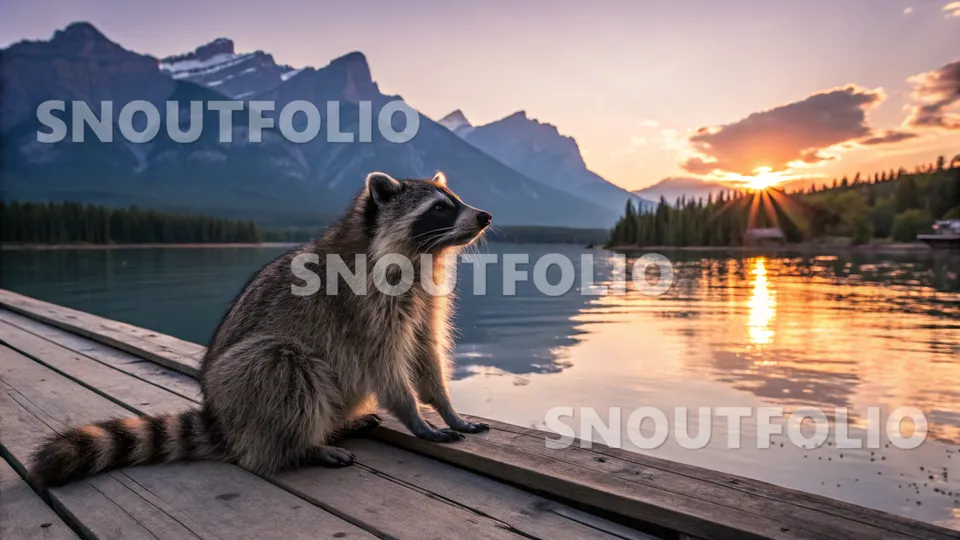 Curious Soul of the Common Raccoon (Procyon lotor)