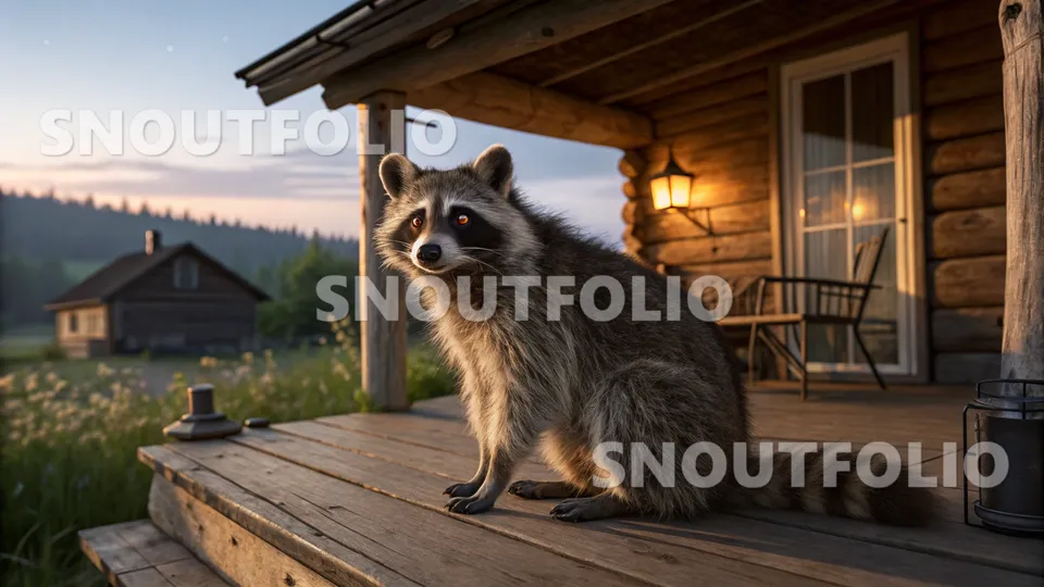 Curious Companion of the Common Raccoon (Procyon lotor)