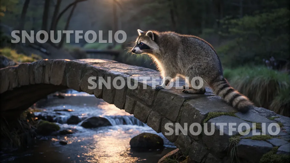 Quiet Flare of the Common Raccoon (Procyon lotor)