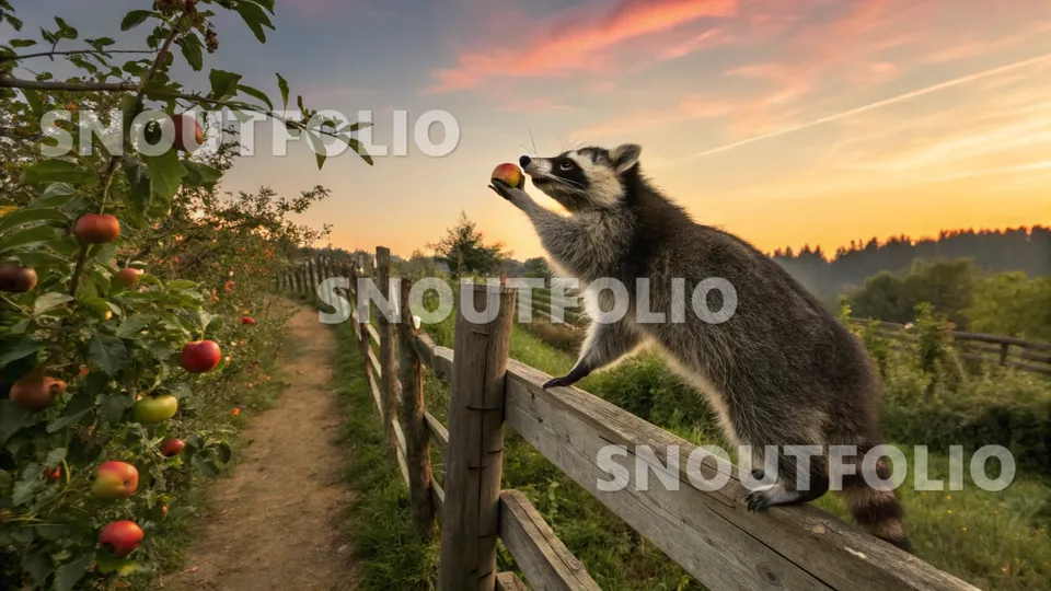 Lively Whisper of the Common Raccoon (Procyon lotor)