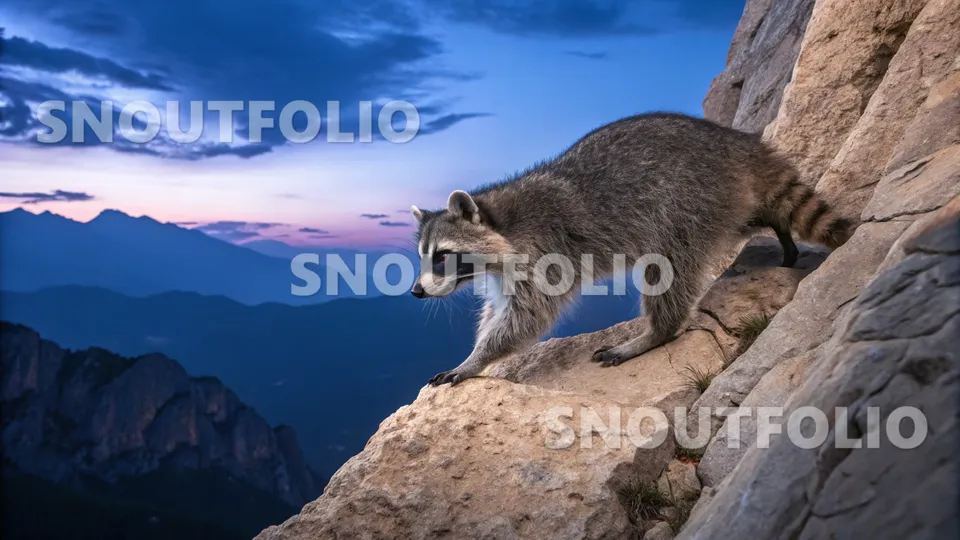 Charming Gaze of the Common Raccoon (Procyon lotor)