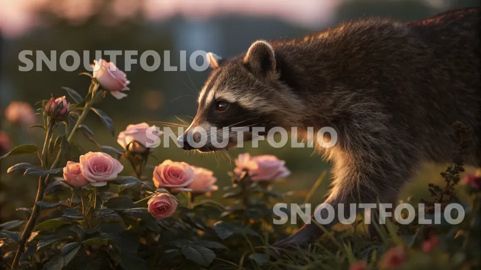 Loyal Flare of the Common Raccoon (Procyon lotor)