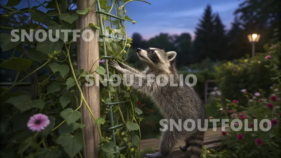 Graceful Presence of the Common Raccoon (Procyon lotor)