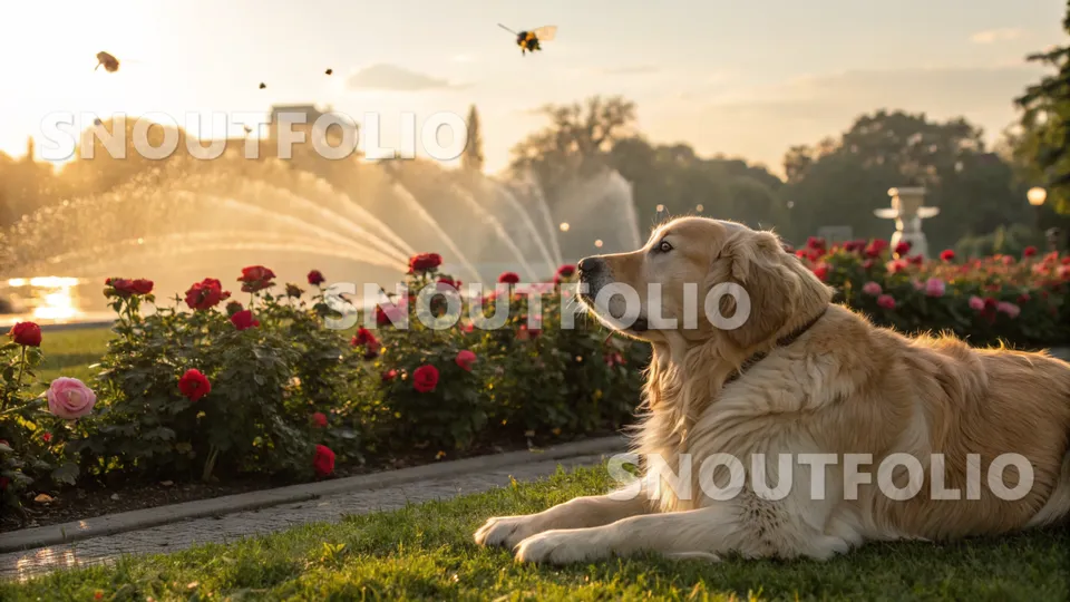 Playful Retriever Scenes