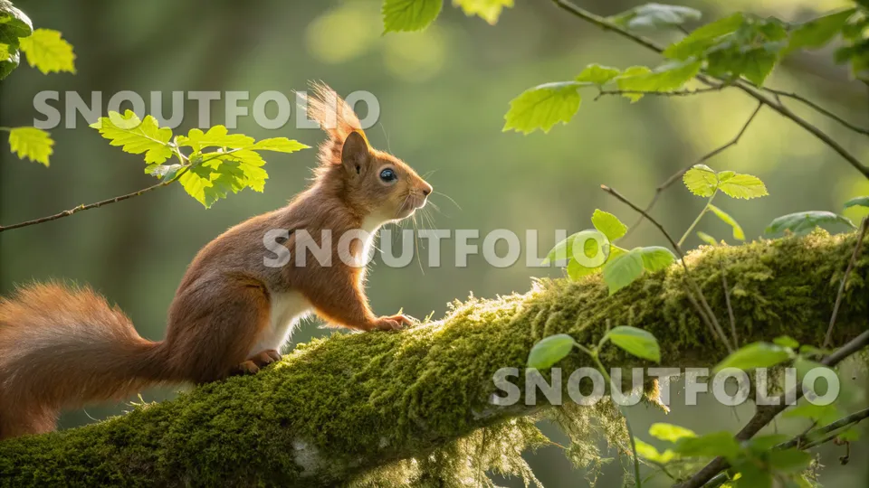 Lively Stride of the European Red Squirrel