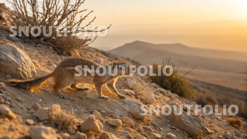 Silent Silhouette of the Palestinian Ground Squirrel