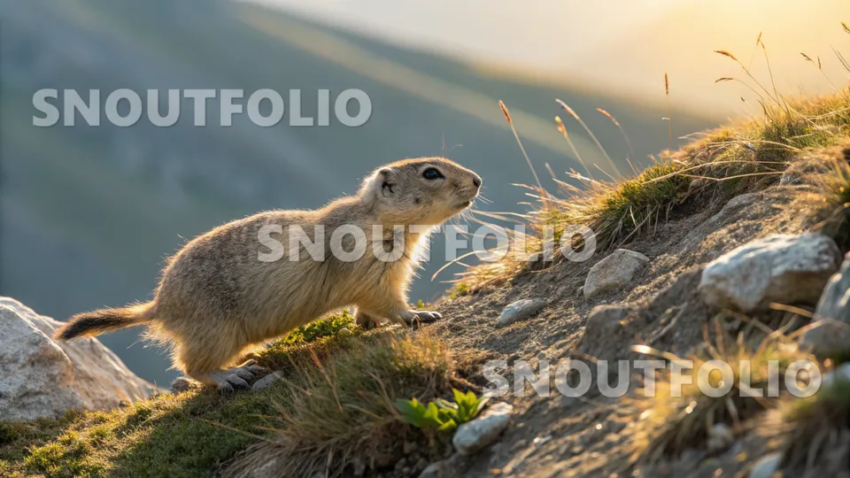 Mighty Glimpse of the Caucasian Mountain Ground Squirrel