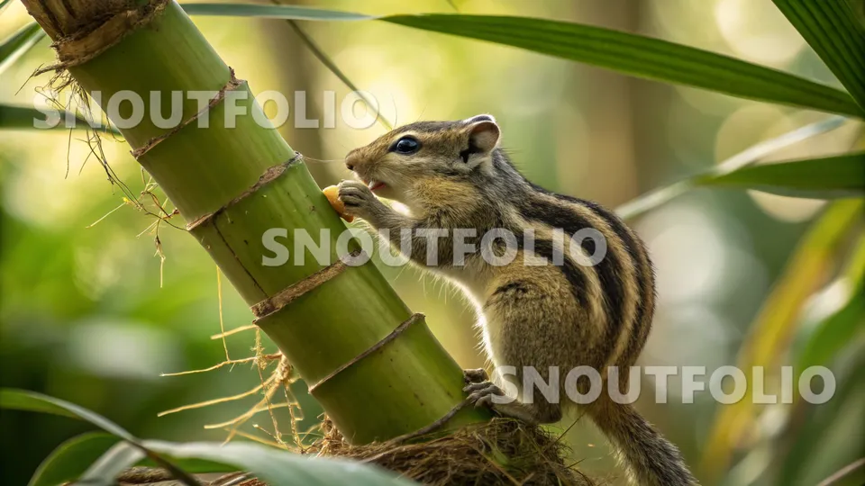 Radiant Journey of the Hainan Striped Squirrel