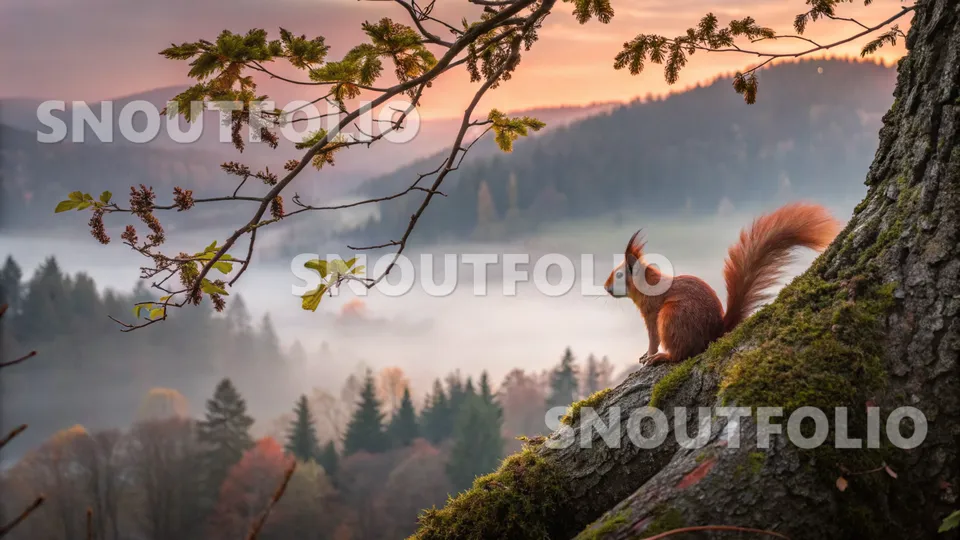 Gentle Aura of the Caucasian Red Squirrel