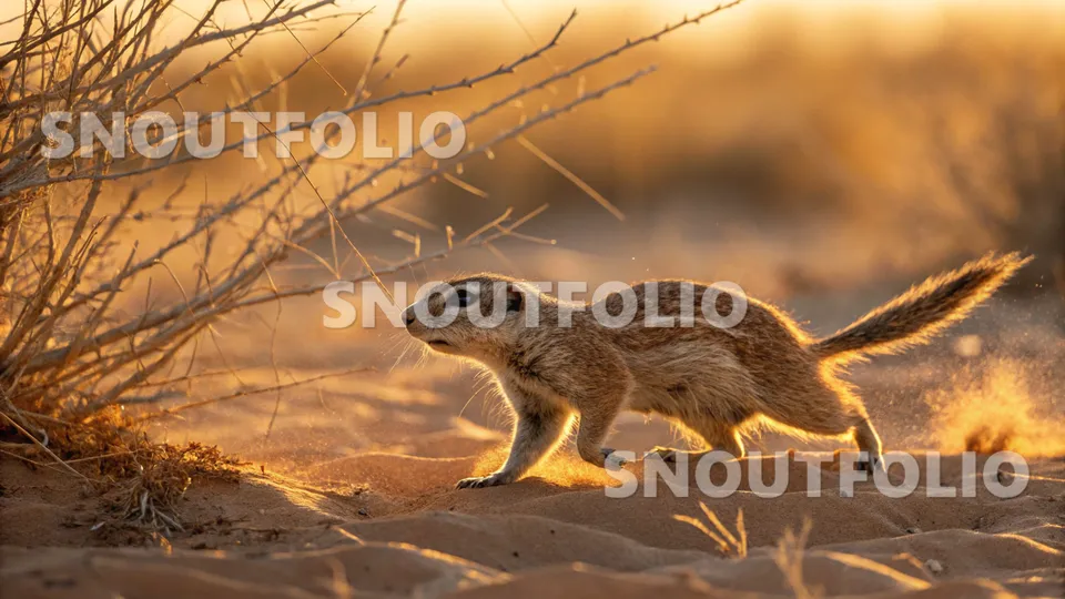 Elegant Wanderer of the Kalahari Ground Squirrel