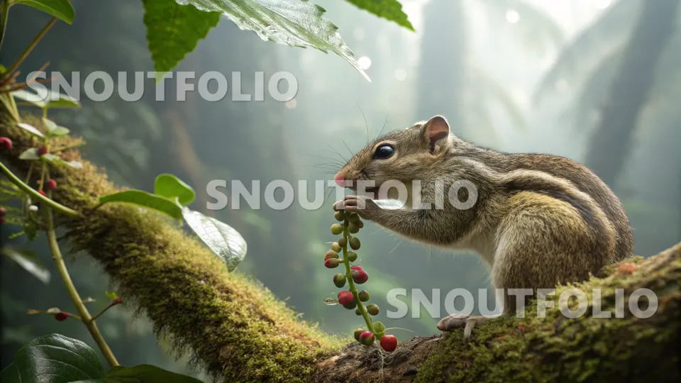 Gentle Portrait of the Sulawesi Striped Squirrel