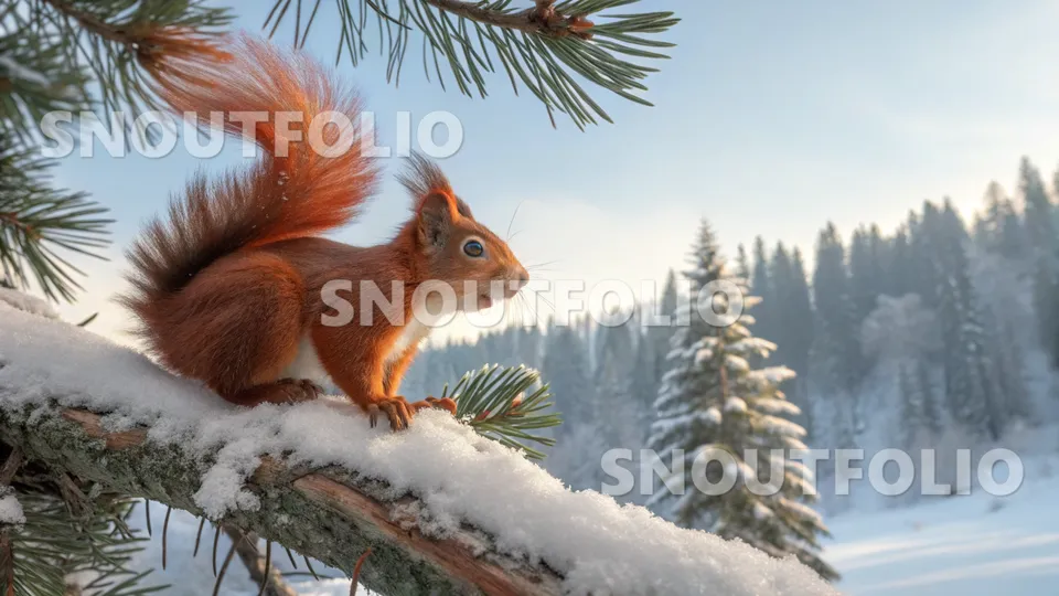 Witty Charm of the Tibetan Red Squirrel