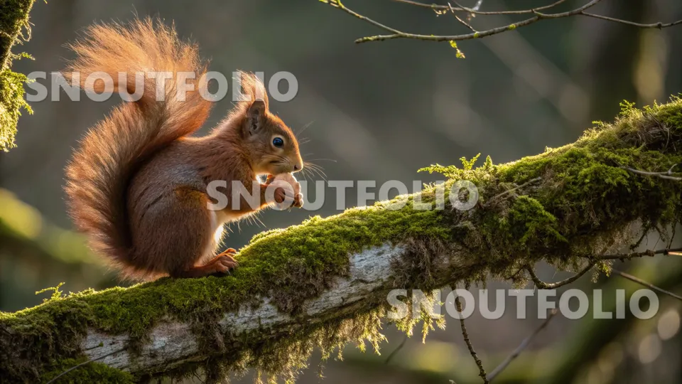 Gentle Pose of the Patagonian Red Squirrel