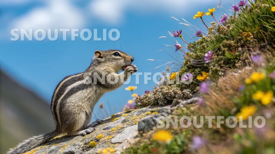 Quiet Portrait of the Andean Striped Squirrel