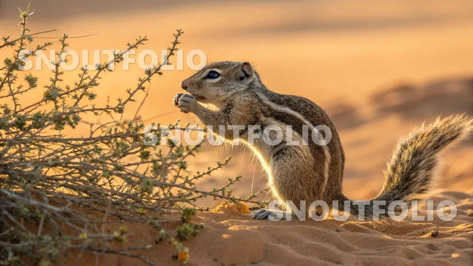 Playful Wanderer of the Kalahari Striped Squirrel