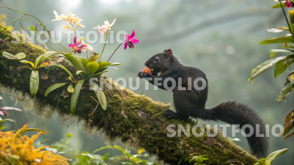Playful Soul of the Andean Black Squirrel
