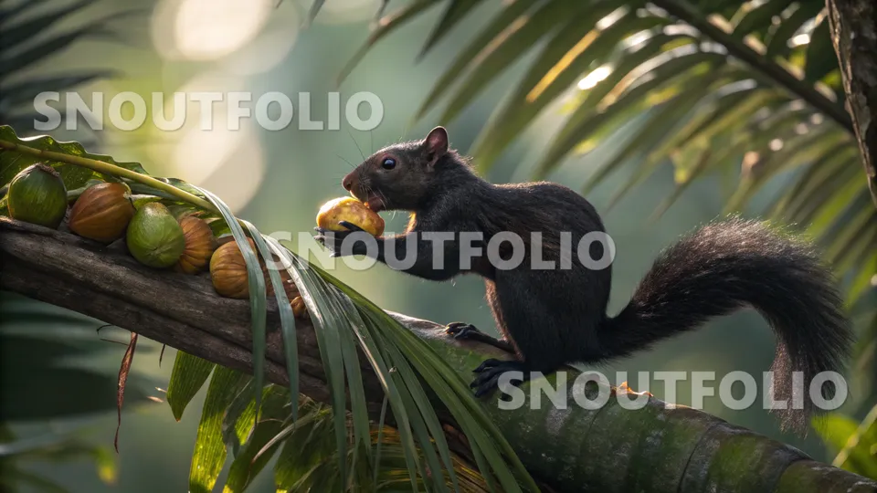 Vivid Essence of the Palawan Black Squirrel