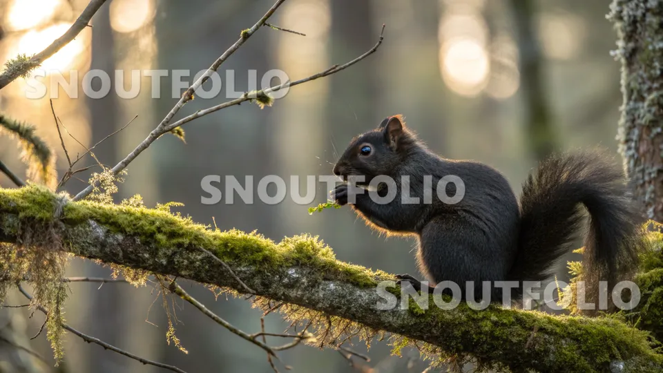 Playful Spirit of the Patagonian Black Squirrel