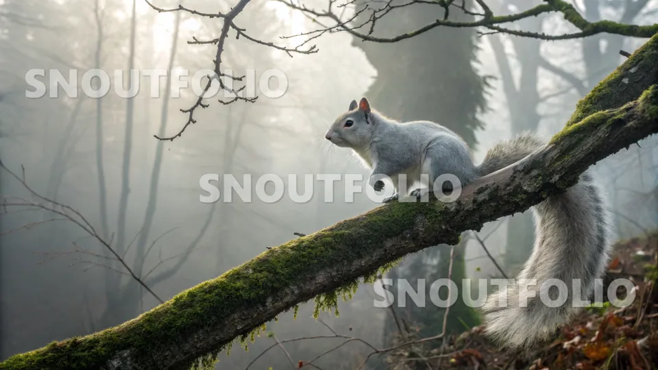 Bold Sight of the Caucasian Gray Squirrel