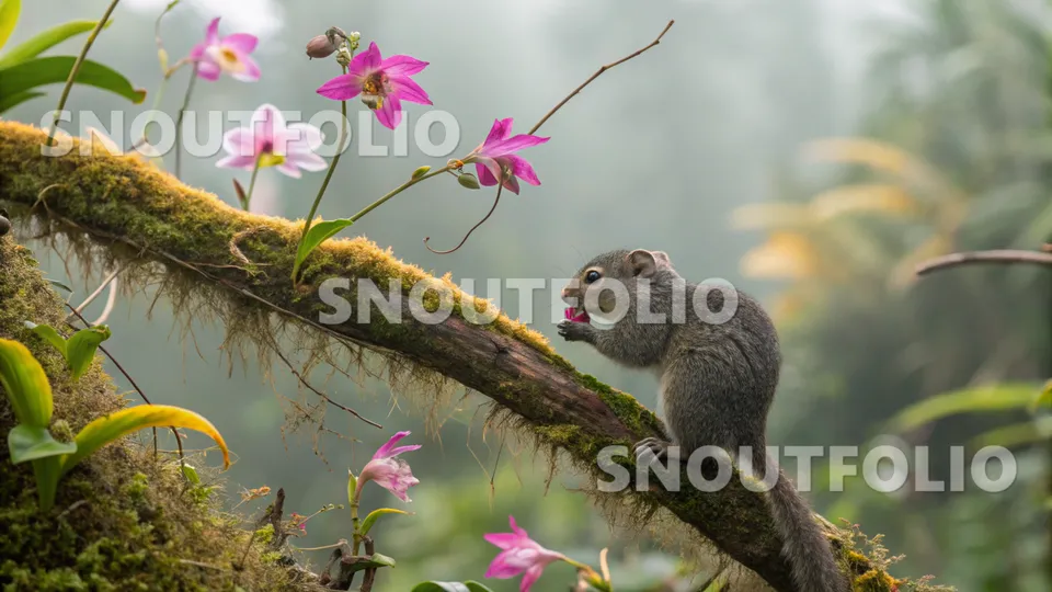 Serene Echo of the Andean Dwarf Squirrel