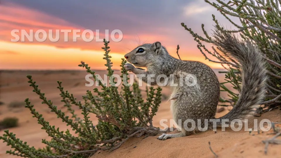 Serene Flare of the Kalahari Gray Squirrel