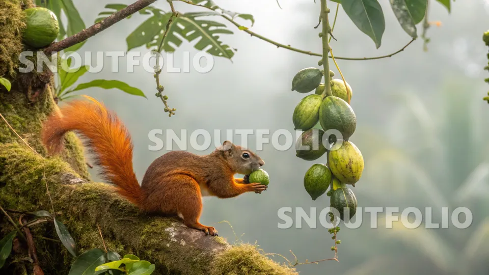 Playful Presence of the Amazonian Red-bellied Squirrel