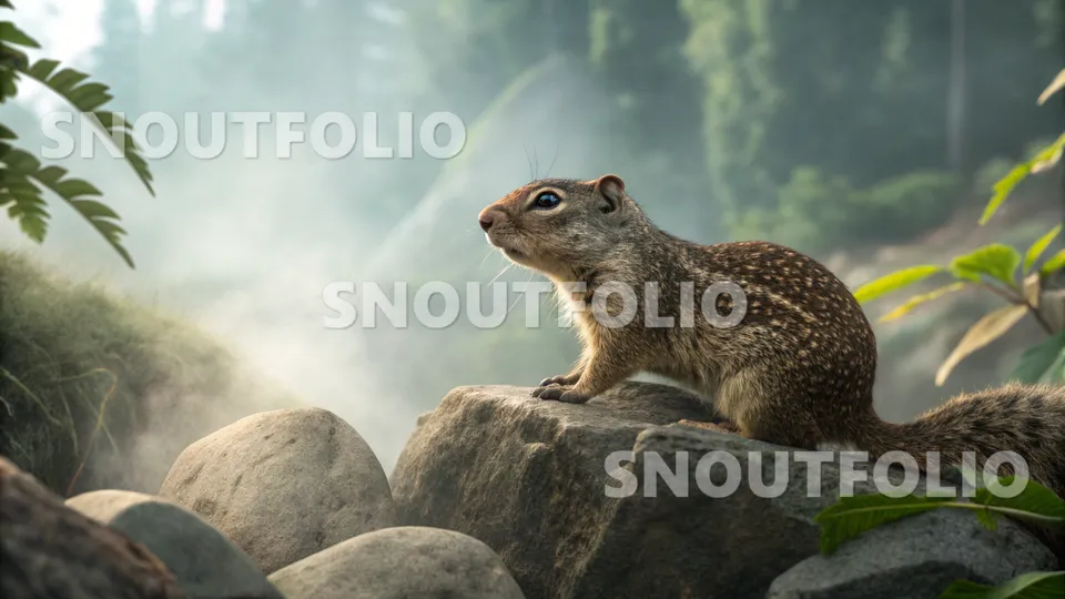 Cheerful Wanderer of the Amazonian Rock Squirrel