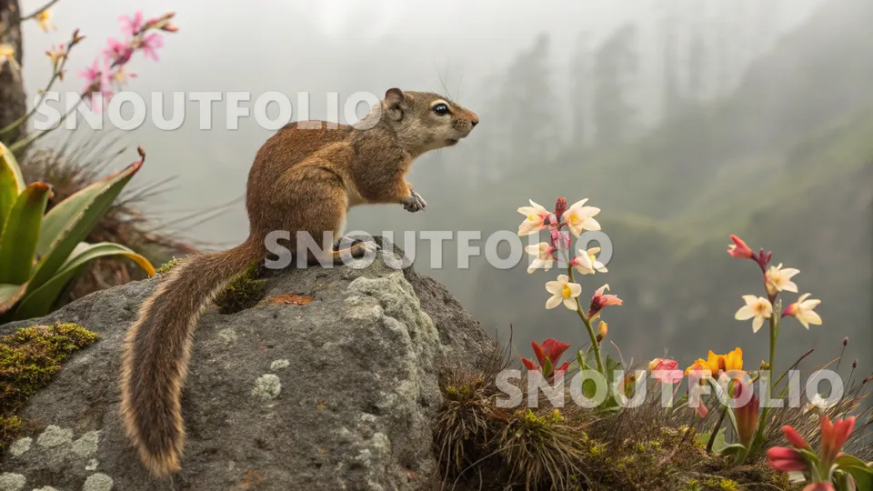 Calm Companion of the Andean Squirrel