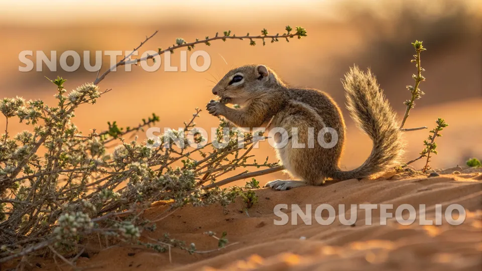 Curious Portrait of the Kalahari Pygmy Squirrel