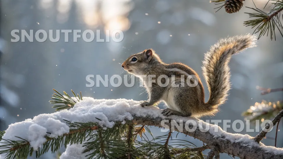 Majestic Companion of the Tibetan Bushy-tailed Squirrel