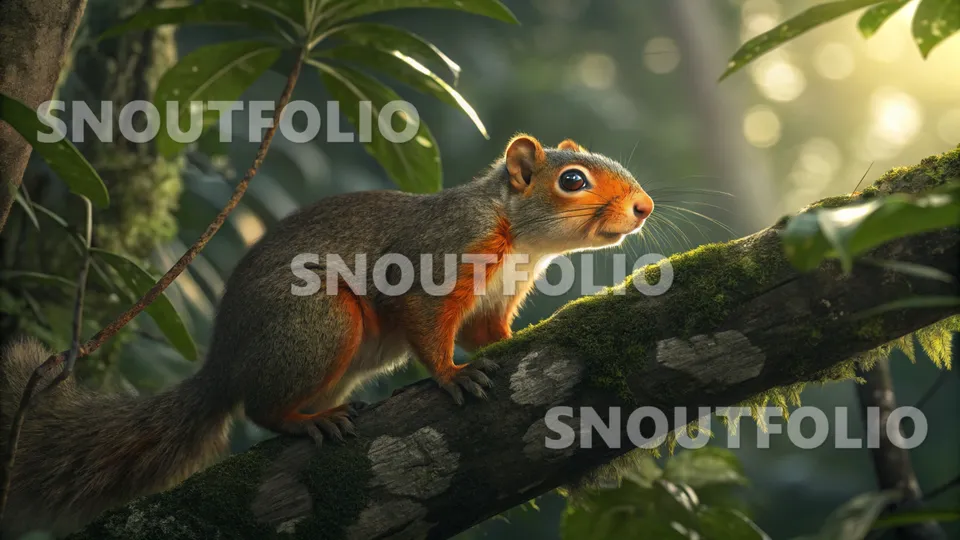 Golden Charm of the Red-cheeked Squirrel