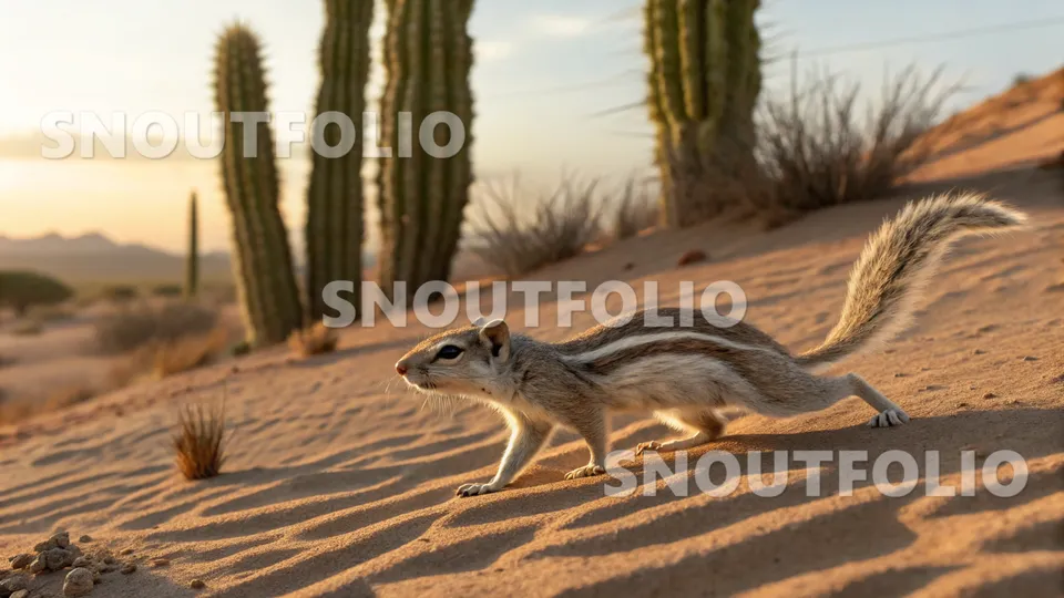 Witty Stride of the White-tailed Antelope Squirrel