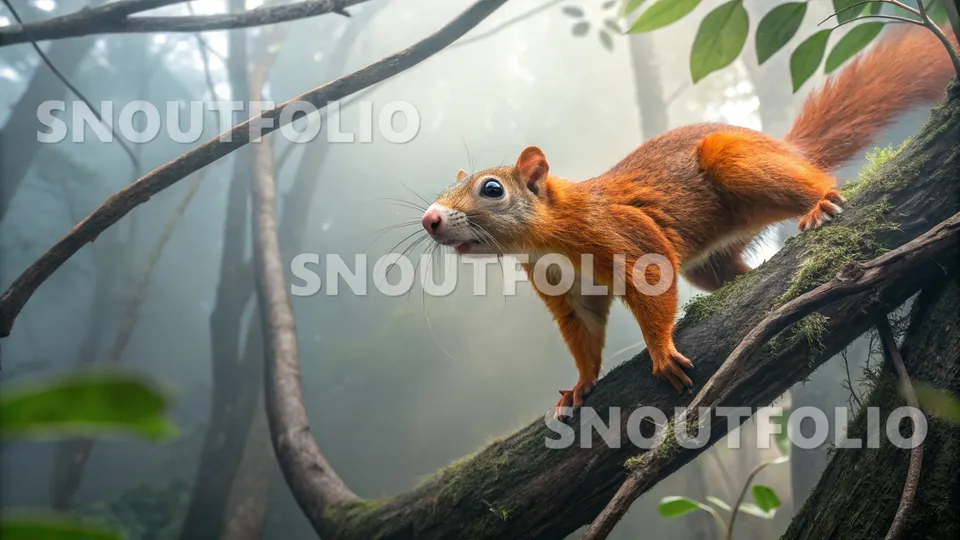 Silent Portrait of the Sri Lankan Giant Squirrel