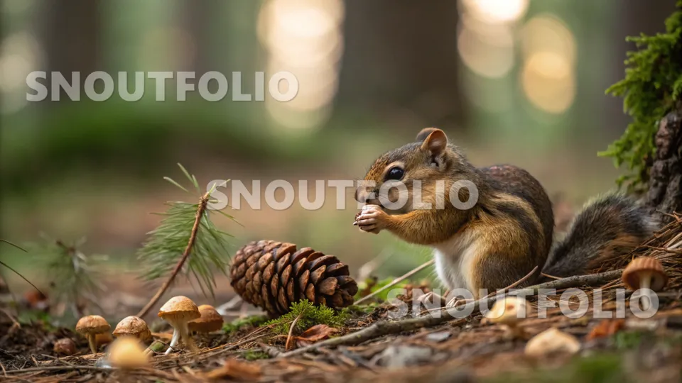 Quiet Silhouette of the Pine Squirrel (General)