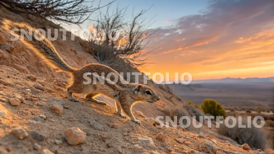 Vivid Journey of the Atlas Ground Squirrel