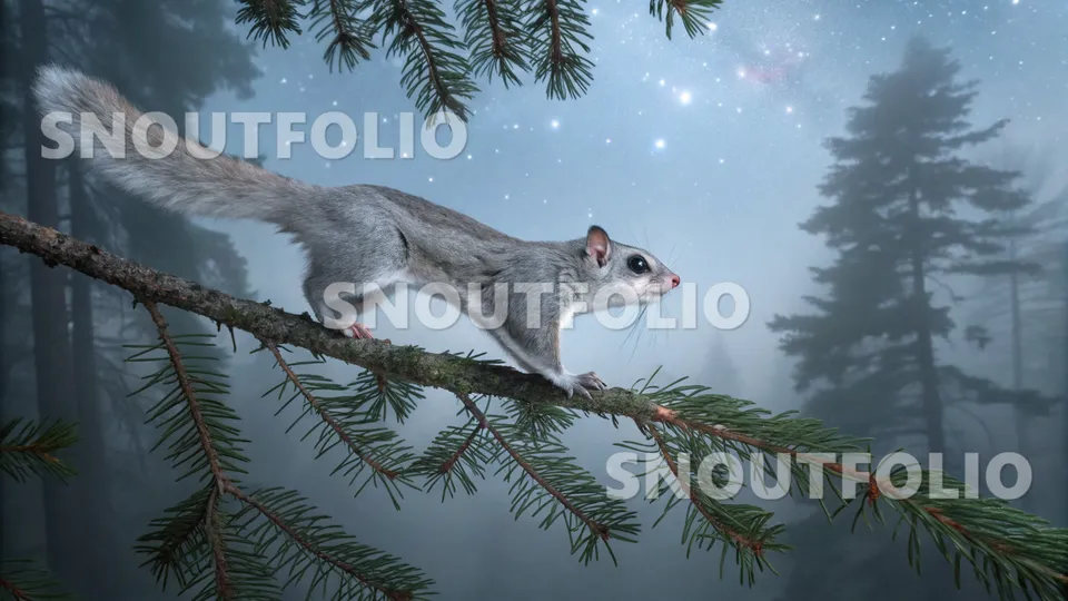 Bright Portrait of the Kashmir Flying Squirrel