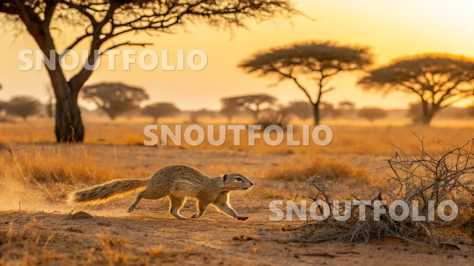 Wild Stride of the Transvaal Ground Squirrel