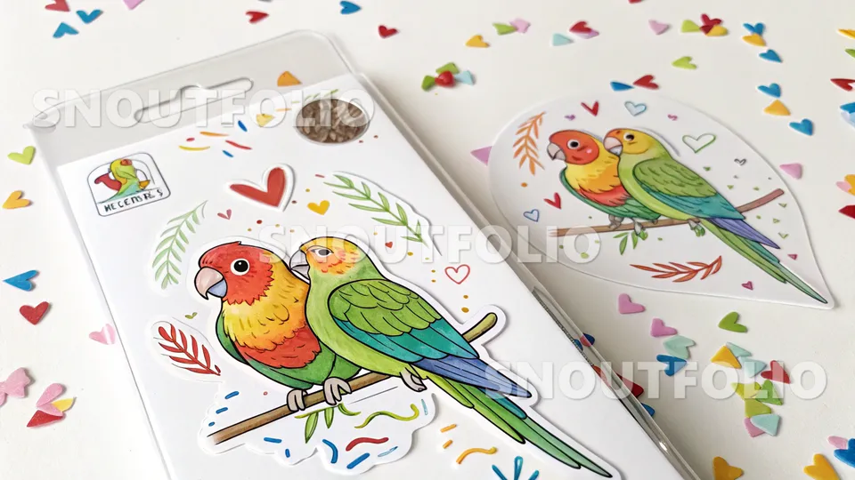 Vivid Companion of the Lovebird Parrot