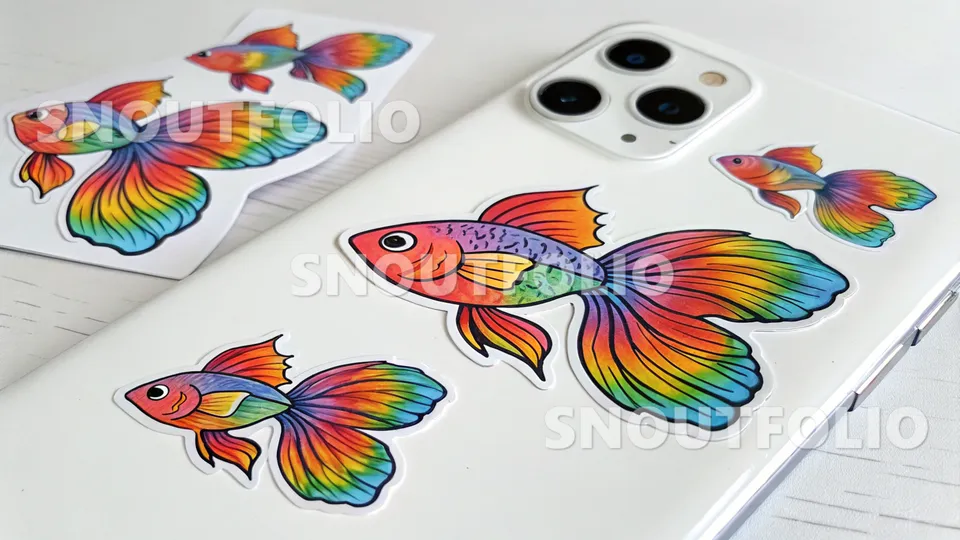 Bright Aura of the Guppy Fish