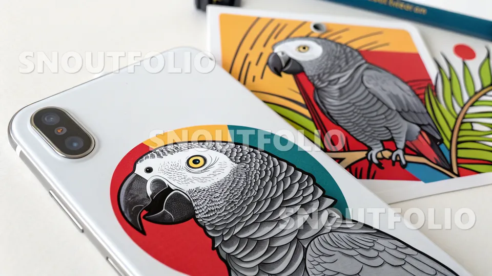 Mighty Portrait of the African Grey Parrot